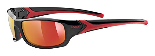 Uvex Sportstyle 211 Gafas de Ciclismo, Unisex Adulto, Negro/Rojo, Talla Única