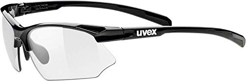 Uvex Sportstyle 802 Vario Gafas de Ciclismo, Unisex Adulto, Negro, Talla Única