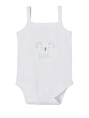 VERTBAUDET Lote de 5 bodies para bebé niña con estampado y tirantes finos Blanco claro liso con motivos 6M-67CM VERTBAUDET Lote de 5 bodies para bebé niña con estampado y tirantes finos Blanco claro liso con motivos 6M-67CM