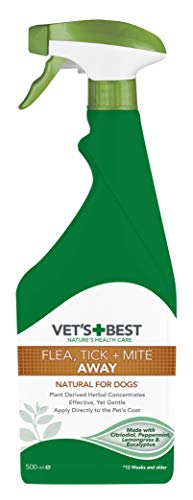 Vet's Best - Espray antiparasitario para el hogar (pulgas, garrapatas y ácaros)
