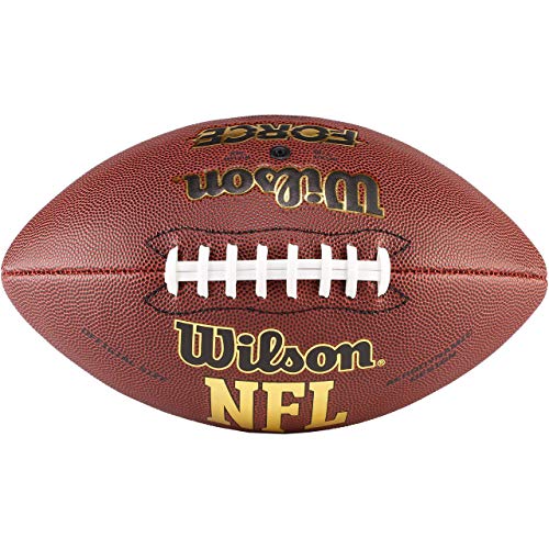 Wilson WTF1445X Pelota de fútbol Americano NFL Force Material Compuesto para Juego recreativo, Unisex, Marrón, Talla Única