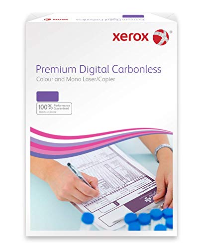 Xerox NCR 003R99105 - Papel autocopiativo para impresoras láser y fotocopiadoras (500 hojas, 2 capas, libre de carbono), color blanco y amarillo