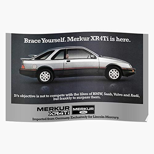 Xr4Ti Sierra Xr3 Merkur Xr4 Xr4I Xr4X4 Ford Regalo para la decoración del hogar Wall Art Print Poster 11.7 x 16.5 inch