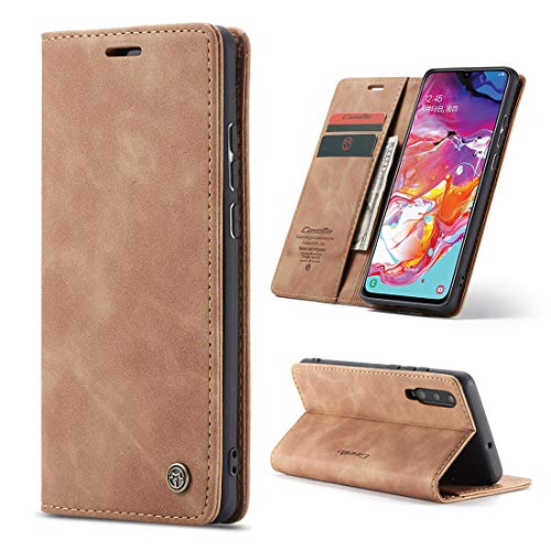 yanzi Funda para Samsung Galaxy A70 Funda Carcasa Silicone Case Samsung Galaxy A70 Funda Protectora Marrón móvil Cover Libro Caso Cubierta Magnética Billetera Cuero PU A70 Carcasa yanzi Funda para Samsung Galaxy A70 Funda Carcasa Silicone Case Samsung Galaxy A70 Funda Protectora Marrón móvil Cover Libro Caso Cubierta Magnética Billetera Cuero PU A70 Carcasa