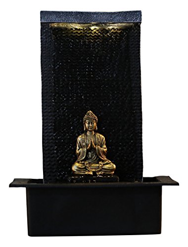 Zen'Light Zenitude Fuente de poliresina Negra 31 x 31 x 42 cm