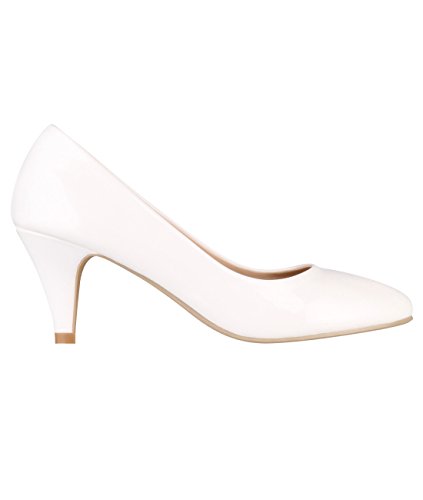 5790-WHT-6, KRISP Zapatos Tacón Salón Elegantes Fiesta, Blanco (5790), 39 5790-WHT-6, KRISP Zapatos Tacón Salón Elegantes Fiesta, Blanco (5790), 39