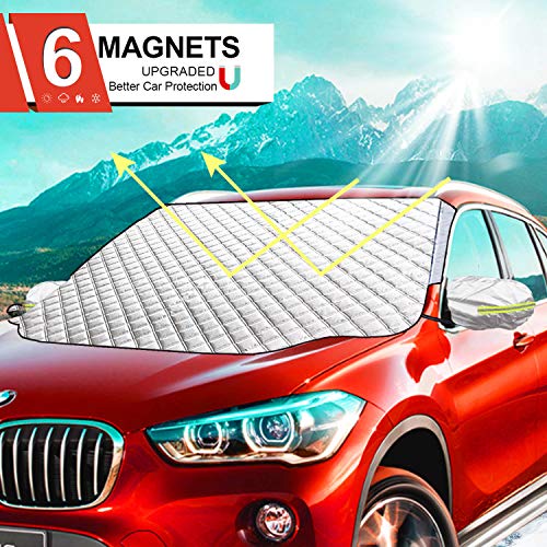 Ezlife Protector de Parabrisas, Protector para Parabrisas con imán Cubierta de Parabrisas Coche Protege de Rayos Antihielo y Nieve, UV, Lluvia, Funda Plegable Parabrisa Delantero 189x120cm Ezlife Protector de Parabrisas, Protector para Parabrisas con imán Cubierta de Parabrisas Coche Protege de Rayos Antihielo y Nieve, UV, Lluvia, Funda Plegable Parabrisa Delantero 189x120cm