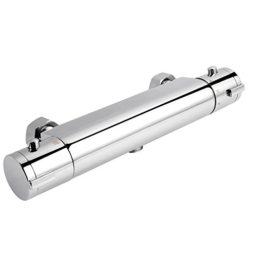 HOMFA Grifo Ducha Temperatura38°C Control Flujo del Agua Ajustables Termostato de Ducha Válvula Inteligente Grifos de ducha y bañeras Cromado 20-50℃ HOMFA Grifo Ducha Temperatura38°C Control Flujo del Agua Ajustables Termostato de Ducha Válvula Inteligente Grifos de ducha y bañeras Cromado 20-50℃