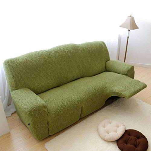 HUANXA Alta Elástico Sillón Reclinable Funda para Sofá, Funda De Sofá para Sillón Relax Protector para Sofá Funda Cubre Sofá para 1 2 3 Plazas -Verde-1 Plazas90-130cm