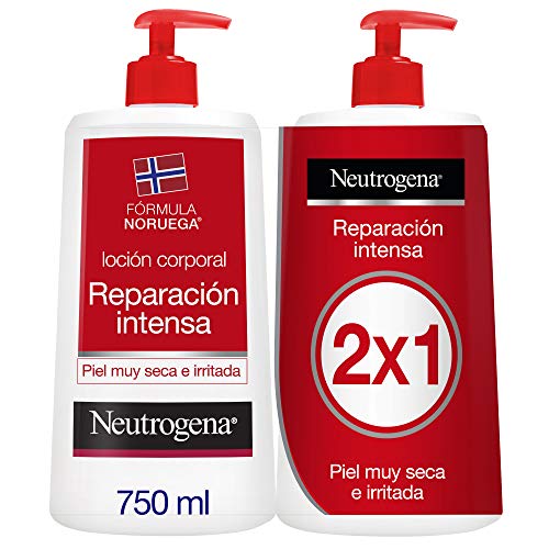 Neutrogena Loción Corporal Reparación Intensa - Pack de 2 x 750 ml - Total: 1500 ml Neutrogena Loción Corporal Reparación Intensa - Pack de 2 x 750 ml - Total: 1500 ml