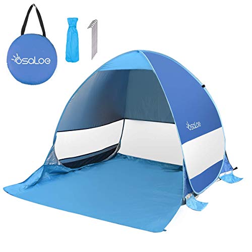 Osaloe Tienda instantánea, Tienda de Playa Portátil para 1-3 Personas, Tienda de Campaña Impermeable para Camping, Senderismo, Viajes, Pesca, Picnic y Deportes al Aire Libre (Azul) Osaloe Tienda instantánea, Tienda de Playa Portátil para 1-3 Personas, Tienda de Campaña Impermeable para Camping, Senderismo, Viajes, Pesca, Picnic y Deportes al Aire Libre (Azul)