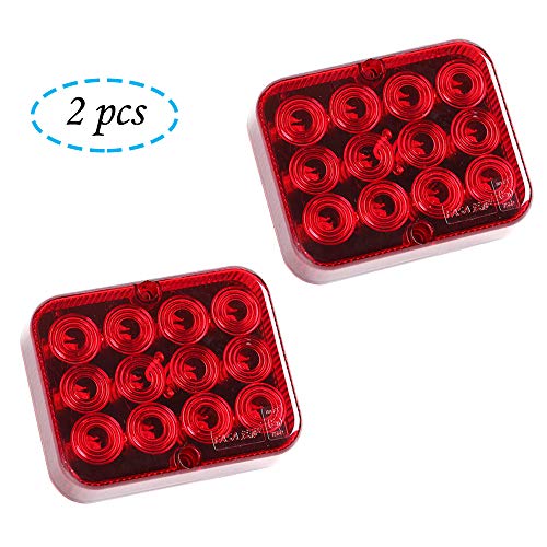 AOHEWEI 2 x Faro Antiniebla Trasero LED Luces Antiniebla Posterior Para Remolque Rojo 12V 24V Impermeable Para Auto Remolque Caravana Camión (rojo)