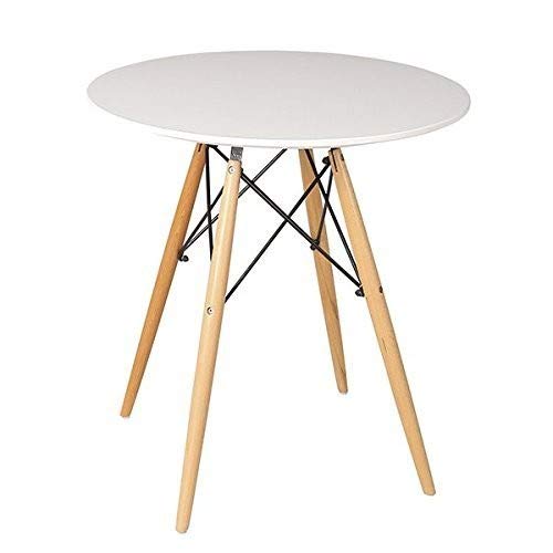 Beat Dining-80, Mesa patas madera y sobre madera blanco estilo nórdico para comedor, cocina , balcón , terraza interior Beat Dining-80, Mesa patas madera y sobre madera blanco estilo nórdico para comedor, cocina , balcón , terraza interior