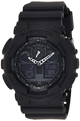 Casio G-SHOCK Reloj Analógico-Digital, 20 BAR, Negro, para Hombre, GA-100-1A1ER