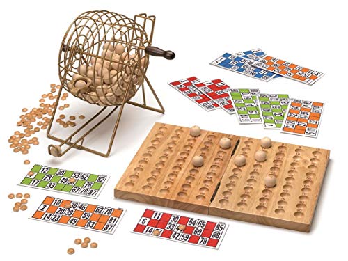 Cayro - Bingo de Luxe - Juego Tradicional - Juego de Madera y Metal - Juego para niños y Adultos - Juego de Mesa (635)