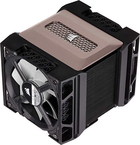 Corsair A500, Refrigerador de CPU de Doble Ventilador de Rendimiento, Refrigera hasta 250W TDP, Sistema Intuitivo de Montaje de deslizamiento de Ventilador, Ventiladores Corsair ML120, Color Negro