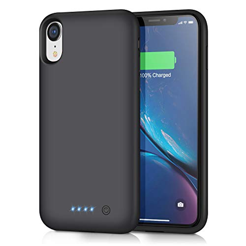 Funda Batería para iPhone XR, iPosible [6800mAh] Funda Cargador Portatil Batería Externa Ultra Carcasa Batería Recargable Power Bank Case para iPhone XR [6.1 Pulgadas] [24 Meses Garantía]