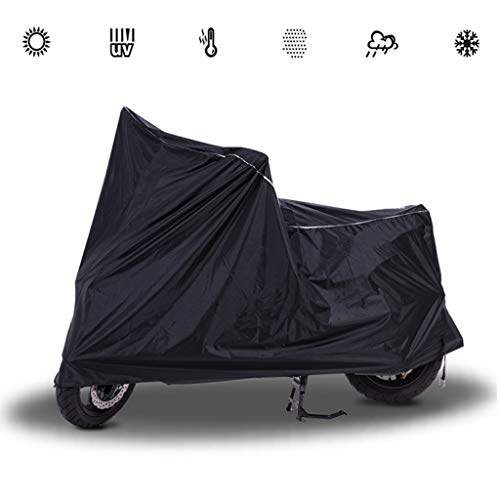 Fundas para motos Compatible con la cubierta de moto SOCO TS 1200R, protector solar a prueba de viento impermeable a prueba de polvo, cubierta de moto universal negro ( Size : XL(295*118*132CM) ) Fundas para motos Compatible con la cubierta de moto SOCO TS 1200R, protector solar a prueba de viento impermeable a prueba de polvo, cubierta de moto universal negro ( Size : XL(295*118*132CM) )