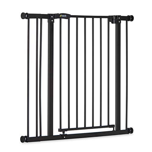 Hauck Close N Stop - Puerta de Seguridad con Extensión de 9 cm, para Puertas y Escaleras 84-89 cm, Sin Agujeros, Combinable con Y-Spindel Para Barandillas, Negro/Gris Marengo Hauck Close N Stop - Puerta de Seguridad con Extensión de 9 cm, para Puertas y Escaleras 84-89 cm, Sin Agujeros, Combinable con Y-Spindel Para Barandillas, Negro/Gris Marengo
