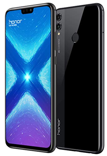 Honor 8X, Smartphone (4G, RAM de 4 GB, Memoria de 64 GB, cámara de 20+2 MP), Bluetooth; WiFi; NFC, Android, 6.5", Negro