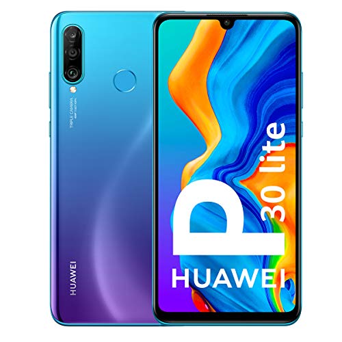 Huawei P30 Lite - Smartphone de 6.15" (WiFi, Kirin 710, RAM de 4 GB, Memoria Interna de 128 GB, cámara de 48 + 2 + 8 MP, Android 9) Color Azul