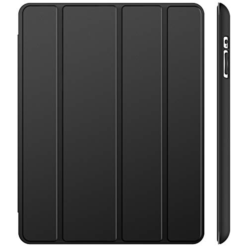 JETech 0210- Funda para iPad 4, iPad 3 y iPad 2, Carcasa con Soporte Función, Auto-Sueño / Estela, Negro