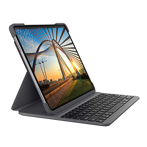 Logitech Slim Folio Pro Funda para iPad con Teclado Inalámbrico Bluetooth, iPad Pro 11 Pulgadas 1.ª Gen Modelos: A2228, A2068, A2230, A2231, Teclas Retroiluminadas, Disposición QWERTY Español, Negro