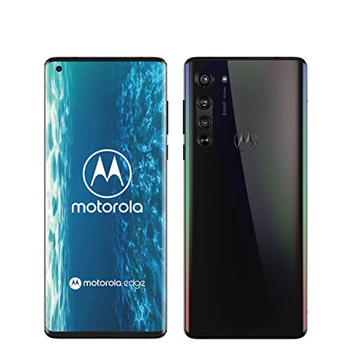Motorola Edge - Smartphone de 6.7" FHD+ (5G, Pantalla Curva o-Notch 90 Grados, procesador Qualcomm Snapdragon SM7250, cámara 64 MP, batería 4500 mAH, Dual SIM, 6/128 GB, Android 10) Negro
