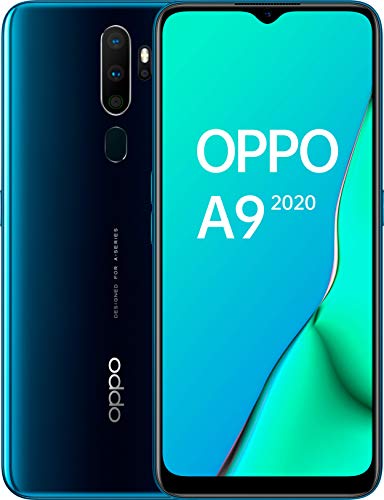 Oppo A9 2020 - Smartphone de 6.5" HD+, 4G Dual Sim, 8 Core, 128 GB, 4 GB RAM, 48 + 8 + 2 + 2 MP, 16 MP, Verde Marino