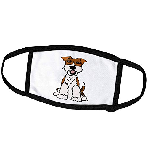 Promini - Máscara para el mes - All Smiles Art - Mascotas - Cool Funny Wire Fox Terrier cachorro perro de dibujos animados - Máscara protectora para exteriores