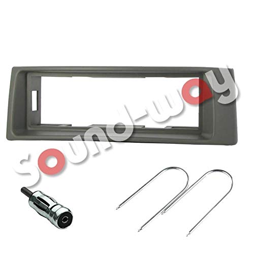 Sound-Way Kit de Montaje Marco para Radio Adaptador autorradio 1 DIN Renault Megane Scenic Gris Oscuro