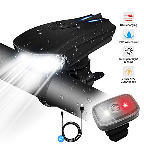 STATOR Luz Bicicleta,Luz Bicicleta LED Recargable USB con 400 Lúmenes IPX5 Impermeable, Luz Bicicleta Delantera y Trasera con 5 Modos, Luz Bicicleta para Carretera y Montaña- Seguridad para la Noche STATOR Luz Bicicleta,Luz Bicicleta LED Recargable USB con 400 Lúmenes IPX5 Impermeable, Luz Bicicleta Delantera y Trasera con 5 Modos, Luz Bicicleta para Carretera y Montaña- Seguridad para la Noche