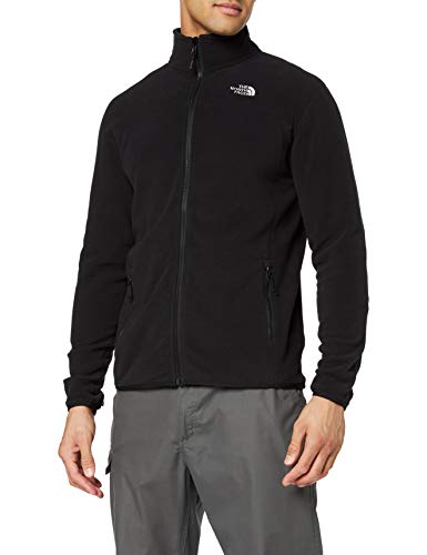 The North Face Full Zip Chaqueta 100 Glacier, Hombre, Negro (Tnf Black), S