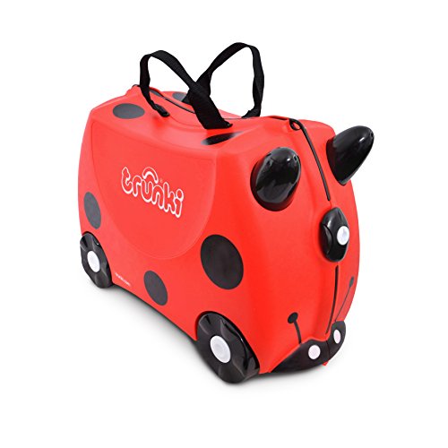 Trunki  Maleta correpasillos y equipaje de mano infantil: Mariquita Harley  (Rojo)