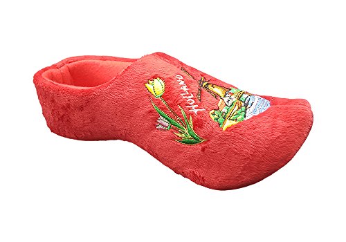 Zapatillas mujer holandeses rojo (39-41)