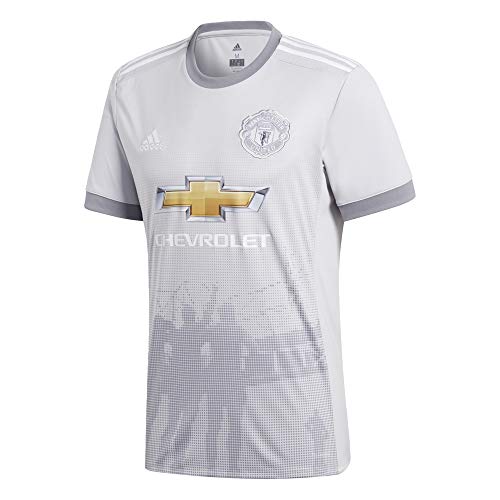 adidas MUFC 3 JSY Camiseta 3ª Equipación Manchester United 2017-2018, Hombre, Gris (grpulg/Blanco), L