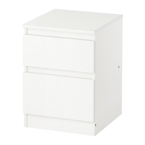 Cajonera Kullen de IKEA, con 2 cajones, para el dormitorio, de color blanco Cajonera Kullen de IKEA, con 2 cajones, para el dormitorio, de color blanco