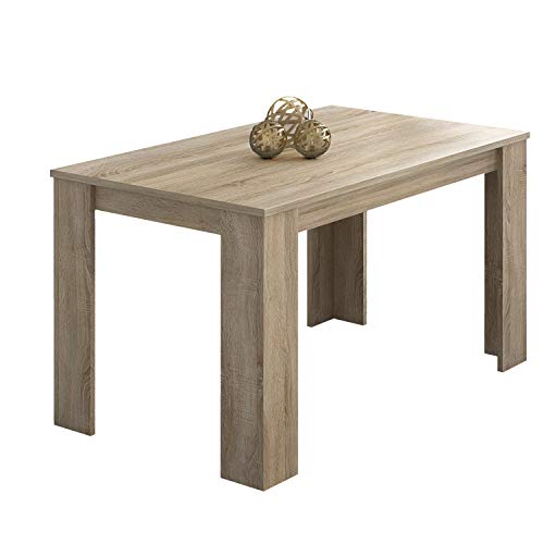 duehome HomeSouth - Mesa Comedor, Mesa Fija, Modelo Berta, Acabado Color Cambria, Medidas: 140 cm (Largo) x 80 cm (Ancho) x 75 cm (Alto) duehome HomeSouth - Mesa Comedor, Mesa Fija, Modelo Berta, Acabado Color Cambria, Medidas: 140 cm (Largo) x 80 cm (Ancho) x 75 cm (Alto)