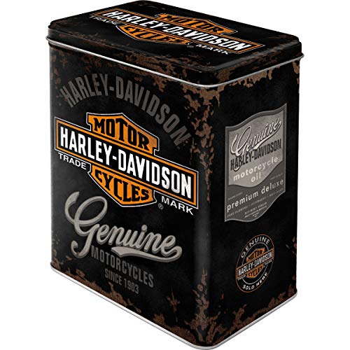 HARLEY-DAVIDSON Genuine Logo - Caja de Almacenamiento 10x14x20 cm