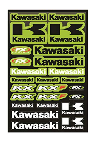 Kit Pegatinas ADESIVI Kawasaki KX KXF PATROCINADOR Moto Compatible para Honda Cross Enduro Casco(40)