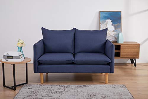 Marca Amazon - Movian Keitele - Sofá de dos plazas, 130 x 82 x 84, azul Marca Amazon - Movian Keitele - Sofá de dos plazas, 130 x 82 x 84, azul