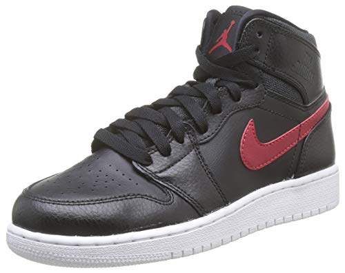 Nike Air Jordan 1 Retro High BG, Zapatillas de Baloncesto para Niños, Negro/Rojo (Black/Gym Red-Black-White), 37 1/2 EU