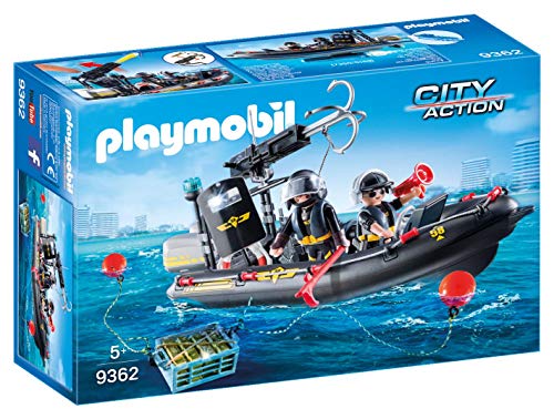 PLAYMOBIL City Action Lancha de las Fuerzas Especiales, Flotante, a Partir de 5 Años (9362)