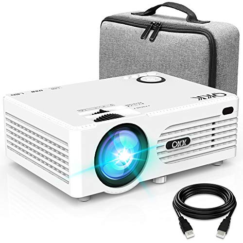 Proyector QKK 5000 Lumen Soporta 1080P Full HD, Proyector HD Nativo 720P con Bolsa de Transporte, Proyector Video Compatible con los TV Stick PS4 HDMI SD AV USB, Proyector Teatro en Casa, Blanco. Proyector QKK 5000 Lumen Soporta 1080P Full HD, Proyector HD Nativo 720P con Bolsa de Transporte, Proyector Video Compatible con los TV Stick PS4 HDMI SD AV USB, Proyector Teatro en Casa, Blanco.