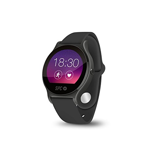 SPC Smartee Circle - Smartwatch de 1.22" (IPS, Linux, Bluetooth 4.0 BLE) Negro