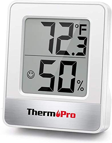 ThermoPro TP49 Mini Termómetro Higrómetro Digital Termohigrómetro de Interior Medidor de Temperatura y Humedad para Medir Ambiente del Hogar, Blanco ThermoPro TP49 Mini Termómetro Higrómetro Digital Termohigrómetro de Interior Medidor de Temperatura y Humedad para Medir Ambiente del Hogar, Blanco