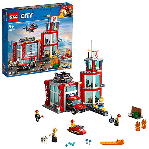 LEGO City Fire - Parque de Bomberos, estación de juguete para construir, incluye camión, moto acuática y dron (60215) LEGO City Fire - Parque de Bomberos, estación de juguete para construir, incluye camión, moto acuática y dron (60215)
