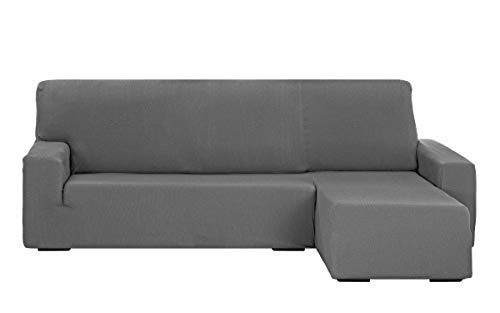 Martina Home Tunez Funda Sofá para Chaise Longue, Tela, Gris, Tres Plazas