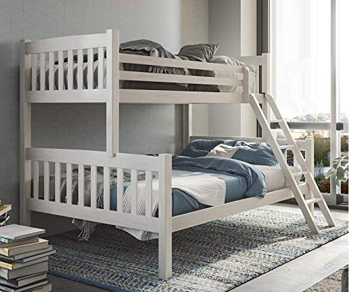 Mobelcenter - Litera Doble Blanco Decapado - Litera Doble de Pino Macizo - Litera Doble Matrimonio - Litera Triple - (1139) Mobelcenter - Litera Doble Blanco Decapado - Litera Doble de Pino Macizo - Litera Doble Matrimonio - Litera Triple - (1139)