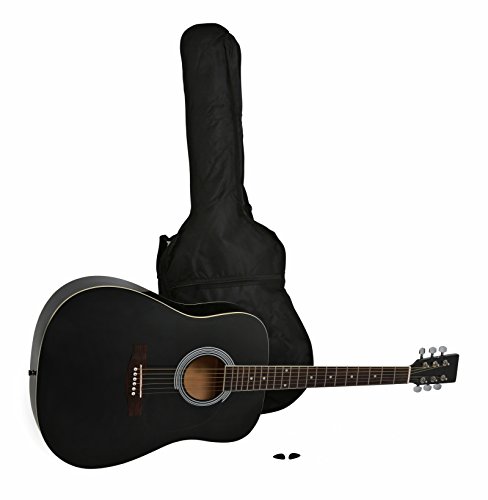 Navarra NV31 - Guitarra acústica con bolsillo, color negro Navarra NV31 - Guitarra acústica con bolsillo, color negro